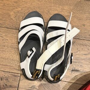 Dr. Martens womens White and Black Sandals